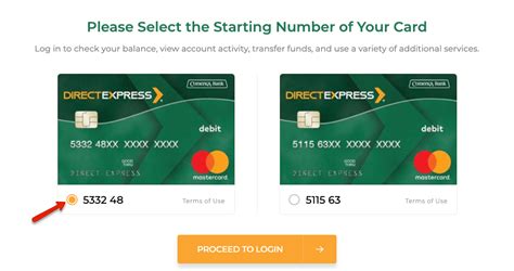 Direct Express Credit Card Login